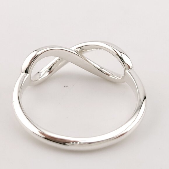 Tiffany & Co. Sterling Silver Figure 8 Signature Infinity Band Ring Size 7 - Picture 5 of 7